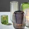 5in Tall Smoke Optical Glass Votive Holder