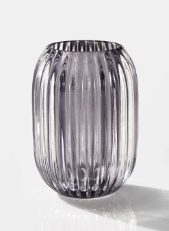 5in Tall Smoke Optical Glass Votive Holder