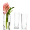 6in Tall Square Glass Vase, Set of 4
