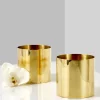 4in Tall Stainless Steel Cylinder Vase