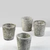 3in Tall Stone Wall Aged Planter, Set of 4