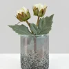 4in Tall Strasbourg Speckled Grey Luster Glass Cylinder, Set of 4