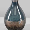 6in Tall Suenos Artisan Speckled Smoke Luster Glass Vase