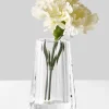 4in Tall Tapered Crystal Bud Glass Vase