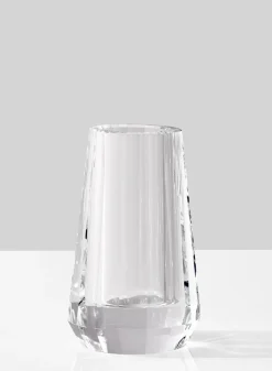 4in Tall Tapered Crystal Bud Glass Vase