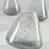 3.75in Tall Tilted Artisan Speckled Luster Smoke Glass Vase, Set of 4