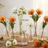 3.5in Tall Tiny Bottle Bud Glass Vase, Set of 4