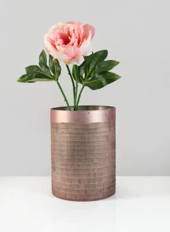 7.75in Tall Tromso Matte Rose Glass Cylinder