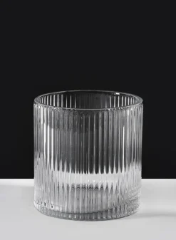 5in Tall Vienna Pleated Glass Cylinder