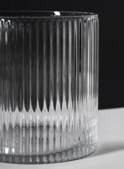 5in Tall Vienna Pleated Glass Cylinder