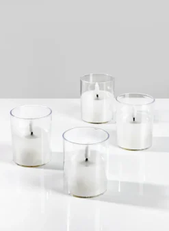 3in Tall Warm White Realistic Flameless Votive