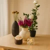 26in Tall White Garden Rose Plant In a Black Pot