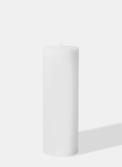 6in Tall White Pillar Candle