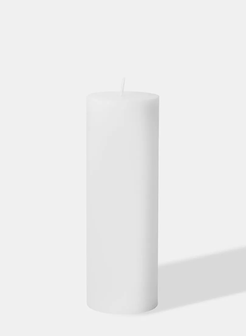 6in Tall White Pillar Candle