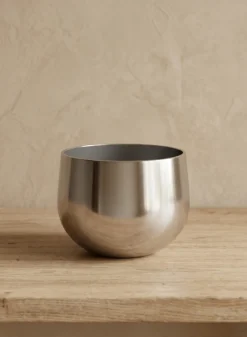 7in Tall Wide Araami Nickel Silver Aluminum Bowl