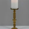 10in Tall Zahra Gold Aluminum Pillar Holder