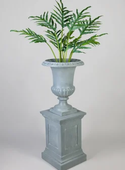 18.5in Tall Zinc Ceramic Pedestal