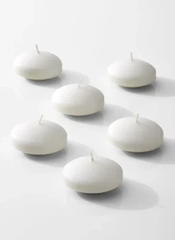 2.75in White Floating Candle, Set of 6