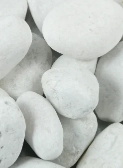 2 - 3in White Tumbled Marble