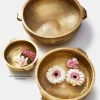12.75in Wide Antique Brass Handi Bowl