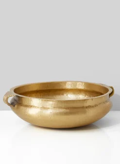 15.75in Wide Antique Brass Handi Bowl