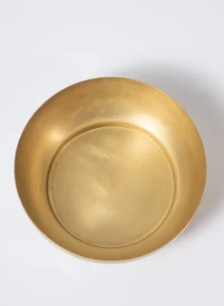 7.5in Wide Antique Raw Brass Bowl