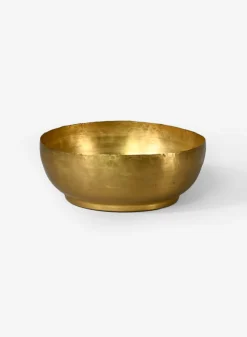 7.5in Wide Antique Raw Brass Bowl