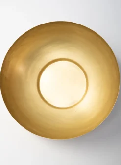12in Wide Antique Raw Brass Bowl