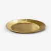 12in Wide Antique Round Raw Brass Tray