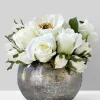 6.25in Wide Antique Silver Mercury Glass Fishbowl