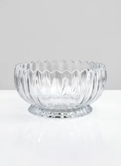 9in Wide Arctic Ice Glass Bowl