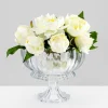 9in Wide Arctic Ice Glass Compote