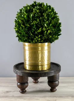 14in Wide Banjara Reclaimed Look Black Rugged Wood Stand
