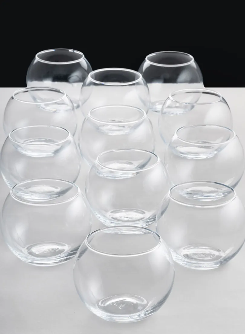4.75in Wide Best Value Glass Fishbowl, Set of 12