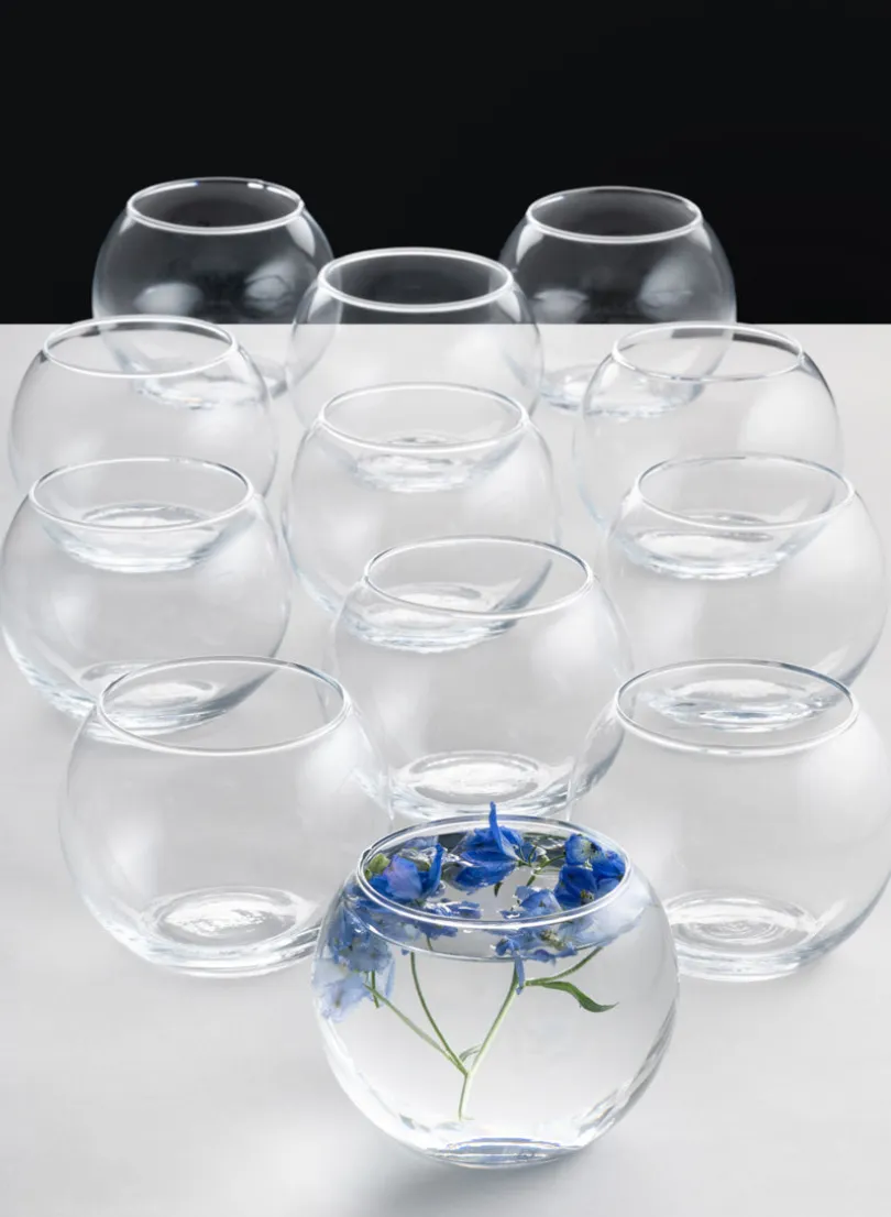 4.75in Wide Best Value Glass Fishbowl, Set of 12