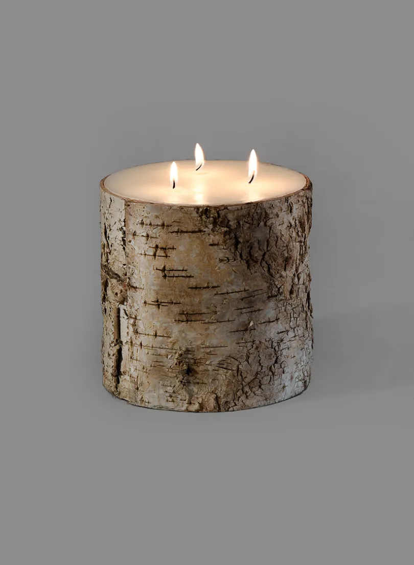 6in Wide Birch Pillar Candle