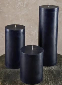 3in Wide Black Pillar Candle