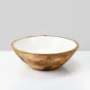 10in Wide Bombay Enameled Wood Bowl