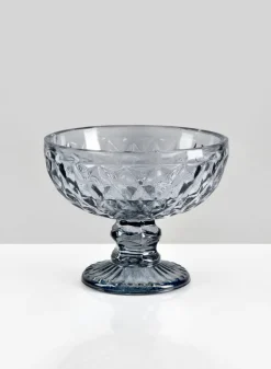 5in Wide Bombon Smoke Candy Glass Dish
