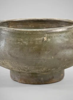 6.5in Wide Cintra Aged Black Clay Look Terracotta Bowl