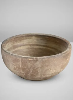 9in Wide Cintra Aged Clay Look Centerpiece Stoneware Bowl