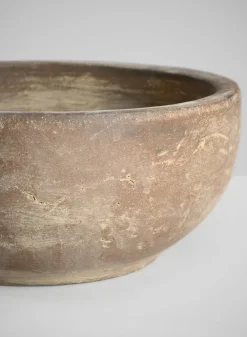 9in Wide Cintra Aged Clay Look Centerpiece Stoneware Bowl