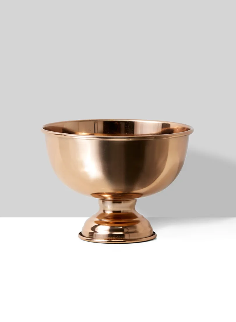 7in Wide Copper Flower Compote, Case of 12