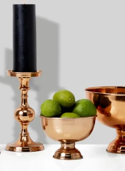 7in Wide Copper Flower Compote, Case of 12