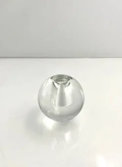 3in Wide Crystal Ball Glass Vase