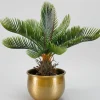 6.75in Wide Devdas Brass Look Aluminum Indoor Garden Pot, Small