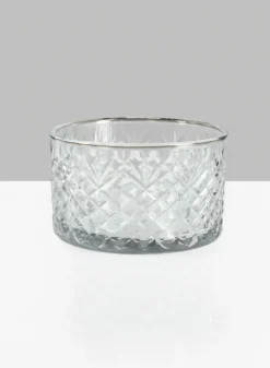 5.75in Wide Diamond Cut Glass Bowl