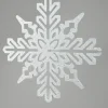 14in Wide 3D Plastic Snowflake Iridescent White