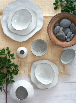 6in Wide Freeform Edge Ceramic Potter's Bowl