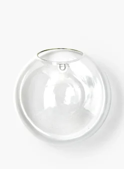 5in Wide Glass Ball Wall Vase
